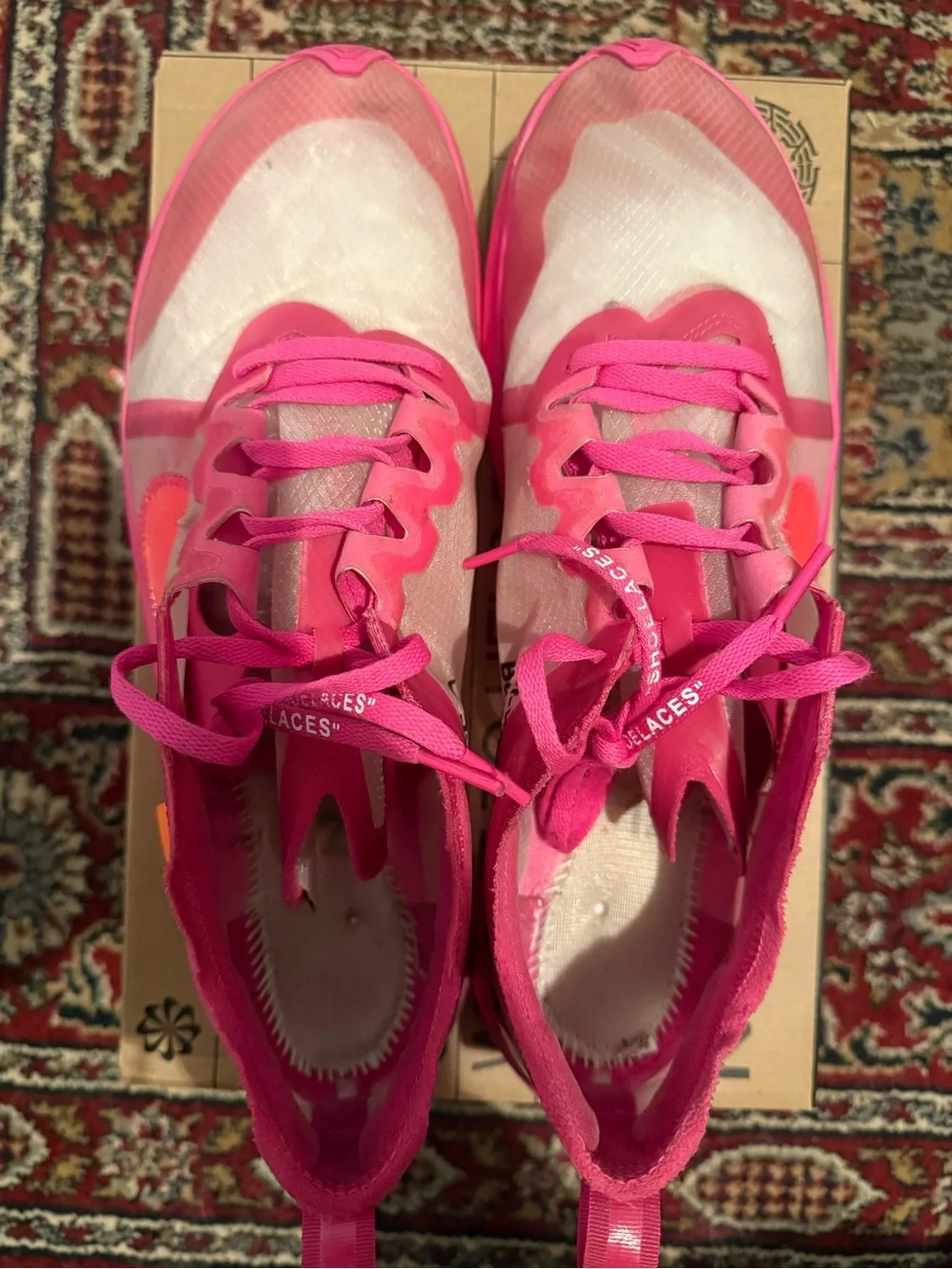 Nike Zoom Fly Off-White Pink -FOAM Running Sneakers